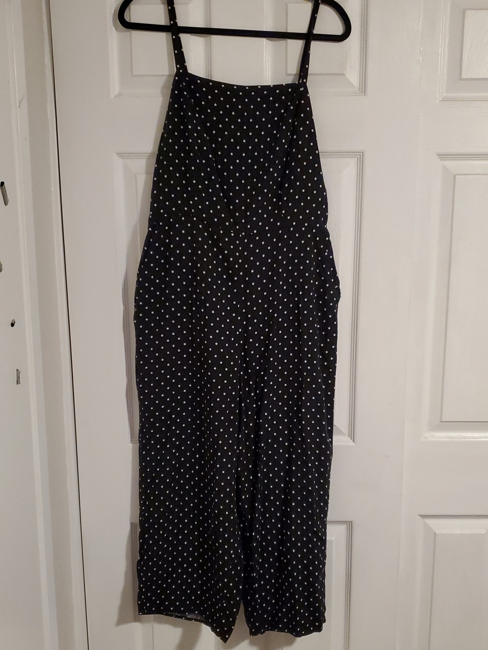 Old Navy Black Cami Jumpsuit with White Polka Dots